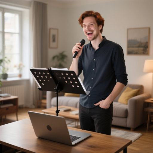 man singing