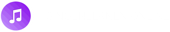 SINGENLERNEN.ONLINE – Logo mit Musiknote und Schallwellen