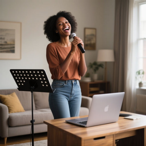 woman singing